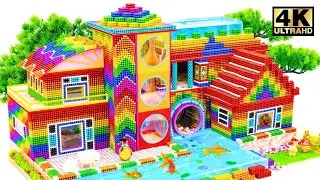 How To Build The MOST Dangerous Slides In Survival Cabin House In The Wood For My Lovely Hamster