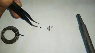 Hand soldering challenge #1 SOT343 package (hall effect sensor ic) on male berg strip 😎🤟