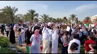 #شاهد الكويت تخرج في تظاهرة لدعم غزة