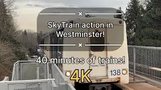 Vancouver SkyTrain action around New Westminster [4K]