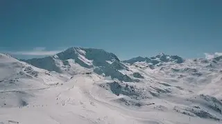 DJI Mavic Pro Drone Skiing Footage in Les Trois Vall&eacute;es
