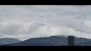 LFA17 Eurofighter Typhoons dog fighting over Windermere, Lake District.