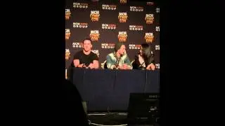 Arden Cho, Dylan Sprayberry and Jeff Davis at MCM London Comic Con 25/10/14