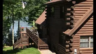 Hill Cir | Custom Log Chalet on Little Saint | St Germain, WI | $729,000 SOLD at 2.9% over list
