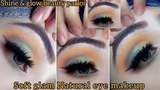Soft glam summer eye makeup for beginners | professional style eyes makeup tutorial |shine&glow 