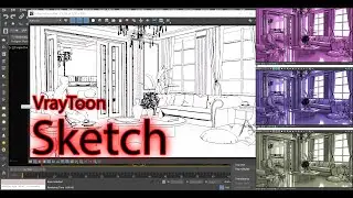 3ds max sketch and colored render