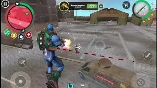 Rope Hero Vice Town Crime Naxxex with lots of gun shooting and Destroying Police Car Robot And more