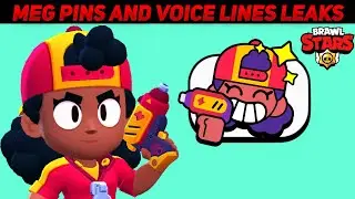 Meg Pins and Voice Lines Brawl Stars || New brawler meg pins and Voice lines