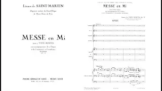 Saint-Martin, Léonce de (1932): Messe en Mi pour deux orgues, chœur, et cuivres, op. 13 — Sartorius