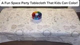 🚀 Space Party Tablecloth That Doubles as an Activity