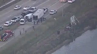 Car crashes into lake during police chase in Waller County