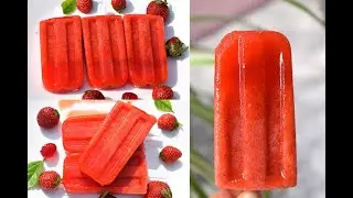 Strawberry lime Popsicle-1 min Vitamin C, Fiber rich Summer cooler, No Artificial color