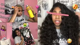 HOW TO DO A CLOSURE QUICKWEAVE | ON NATURAL HAIR | Ft. MODEL MODEL GARDENIA MASTERMIX...| Mya Monét