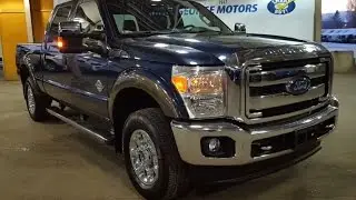 2016 Blue Ford Super Duty F-350 4x4 Crew Cab Lariat FX4 Review | Prince George Motors
