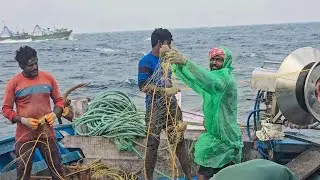 கடும் புயலில் சங்கு வலை பிடிகிறோம்
