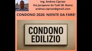 Condono Edilizio: 2026 Niente Da Fare!