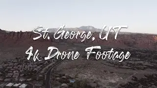St  George, UT Desert and Plateaus Drone Footage 4k