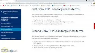 Breaking News: First Draw And Second Draw PPP Loan Forgiveness Process