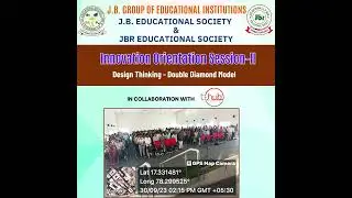 Innovation Orientation Session-II of Design Thinking- Double Diamond Model on 30th September 2023.