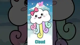 Cloud Drawing and Coloring Animation for Kids Toddlers Preschoolers #pinkbutterflyart #easydrawings