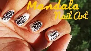 Mandala nail art with sharpie / permanent marker 💅