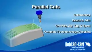 Surface Based CAD-CAM Toolpath Strategy - Parallel Cuts 2 - BobCAD-CAM