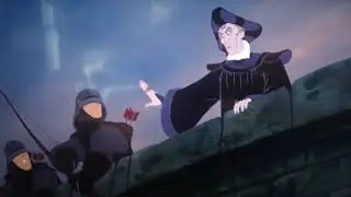madame leota tells frollo to be silent
