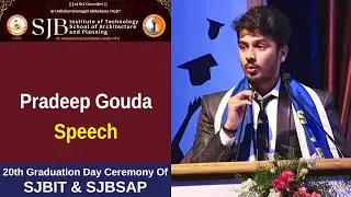 Pradeep Gouda Speech | 20th Graduation Day Ceremony Of SJBIT & SJBSAP | BGS LIVE