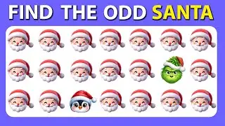 Find the ODD One Out - Christmas Edition |🎄🎅⛄️  Easy, Medium, Hard Levels | Emoji Quiz