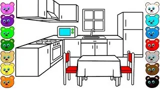 Family Kitchen | Coloring Pages for Children