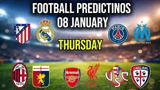 FOOTBALL PREDICTIONS TODAY 08 JANUARY 2026 | SERIE A ITALY | ENGLAND PREMIER LEAGUE | QATAR LEAGUE