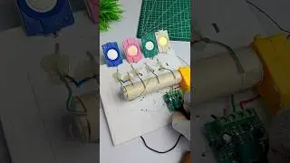 Simple LED chaser using DC motor #diy