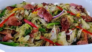 Southern Cabbage with Smoke Turkey  / Recipe  best cabbage recipe/ Thanksgiving giving sides
