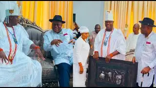 Governor Diri Meets Ooni of Ife &Queen (Dr) Elizabeth — Their Royal Gift Leaves Him Speechless