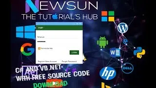 C# and VB.NET  Tutorial -  Flat Material Skin Login Form Design  with Source Code