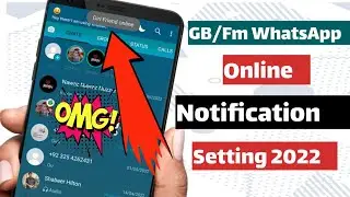 Gb whatsapp online notification setting explain in hindi | gb whatsapp contact online notification |