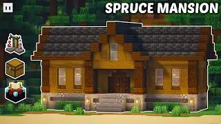 Minecraft : How to Build a Small Spruce Mansion | Ultimate House