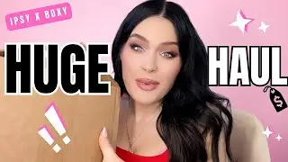 HUGE Makeup Subscription Box Unboxing ! Ipsy x Boxycharm First Impressions !