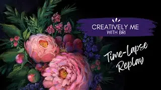 PROCREATE Digital Art Floral Oil Painting Time-lapse Replay