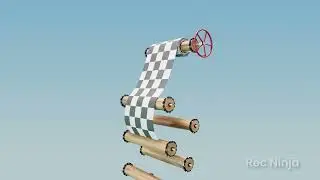Cloth vs 3d crank, blender animation #physics #simulation