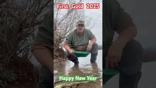 First Gold Happy New Year #goldhunters #goldmining #goldprospecting #goldpanning #nature #gold
