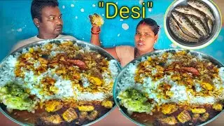SPICY Village Desi Fish Curry Cooking 🌶️ | Fish Curry, Chokha और Rice Eating Show