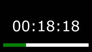 Countdown Timer 25 Minutes (No Sound) ⏱️ | 1500 Seconds | 6 Digit Digital Clock Display + Time Bar