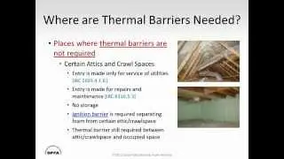 Decoding Thermal and Ignition Barrier Requirements for Spray Foam
