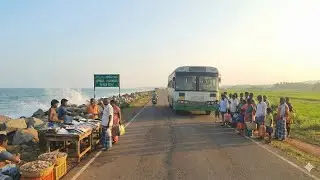 సముద్రం పక్కన Journey😍 | uppada - kakinada via uppada beach road | Andhra Pallevelugu Series | APRTC