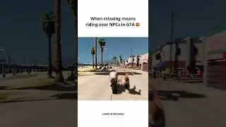 When Relaxing Means Riding Over NPCs in GTA on a Bike 😆🏍️ #GTAV #NPCMoments #shorts #viralshorts