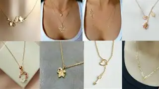 most beautiful mini gold pendant designs//cute small gold chain and locket design 2021👌