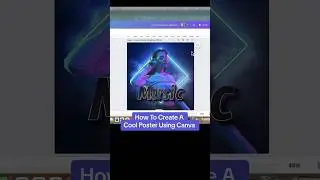 How To Create A Neon Pop Out Effect Poster Using Canva! #canvatips #canvatutorial