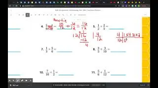 Bowtie Method to add fractions with unlike denominators