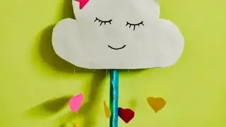 DIY Raining Hearts Cloud Decor